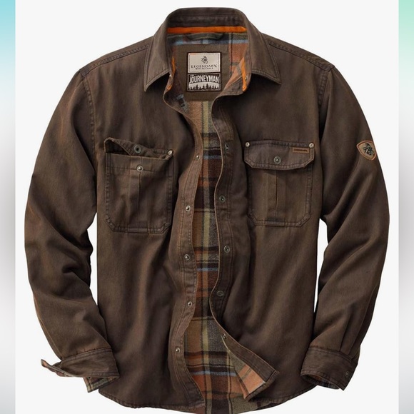 Legendary Whitetails Other - Legendary Whitetails Journeyman Tobacco Brown Flannel Lined Shirt Jacket nwt